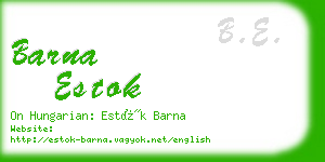 barna estok business card